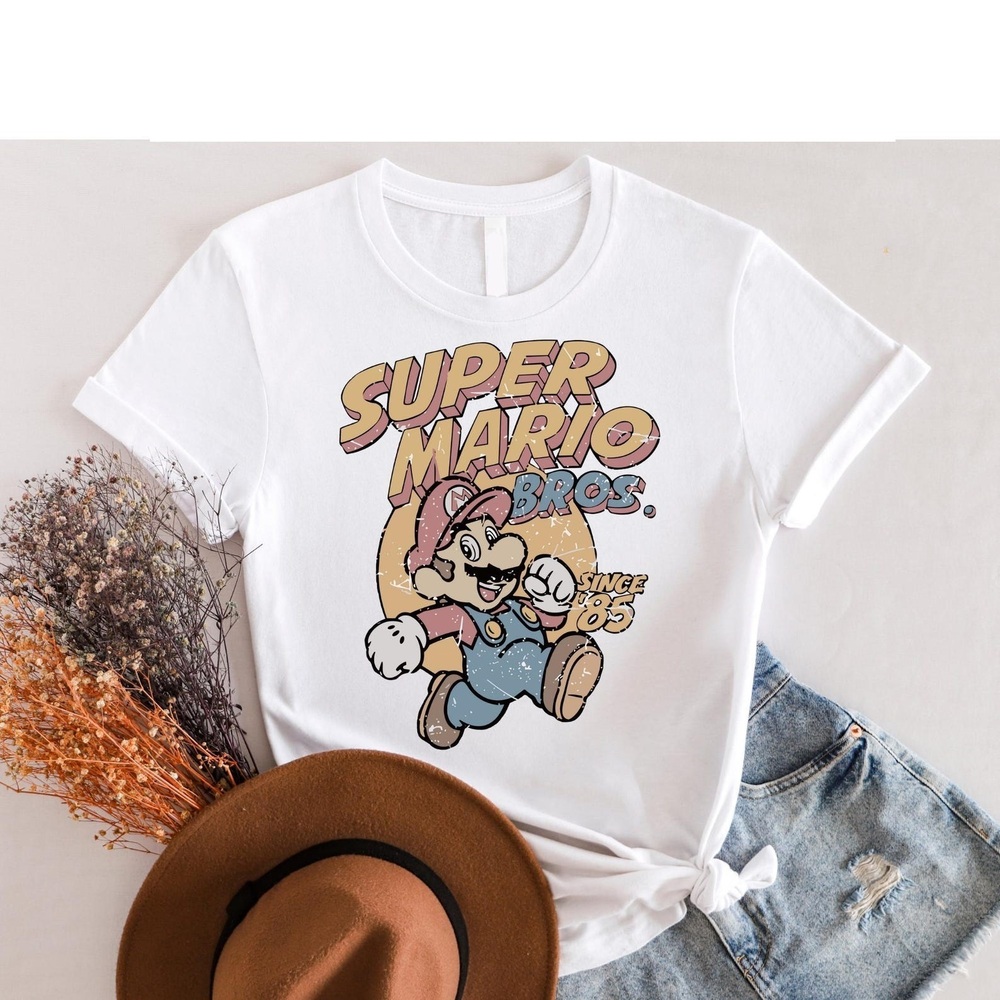 Retro Mario Shirt, Since 85, Family Vacation Dtf, Magical Kingdom